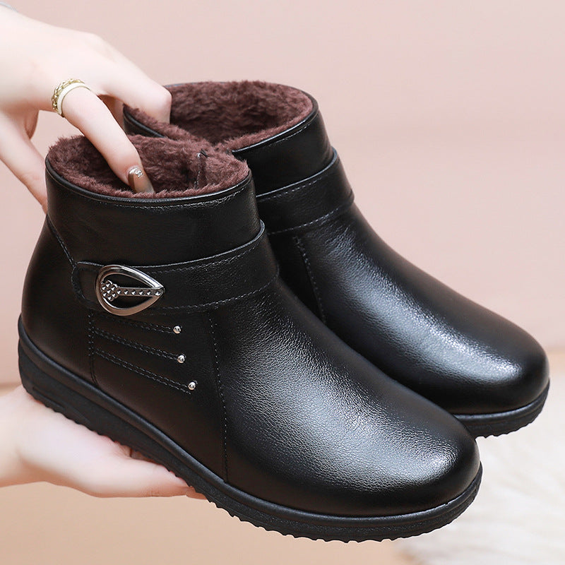 Botas quentes para mães no outono e inverno
