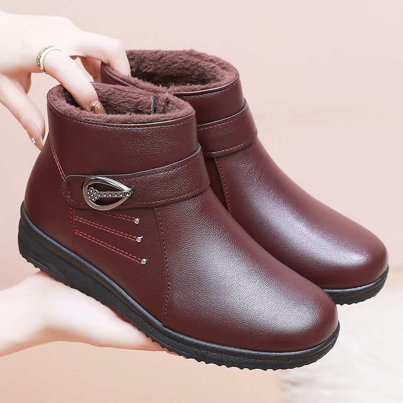 Botas quentes para mães no outono e inverno