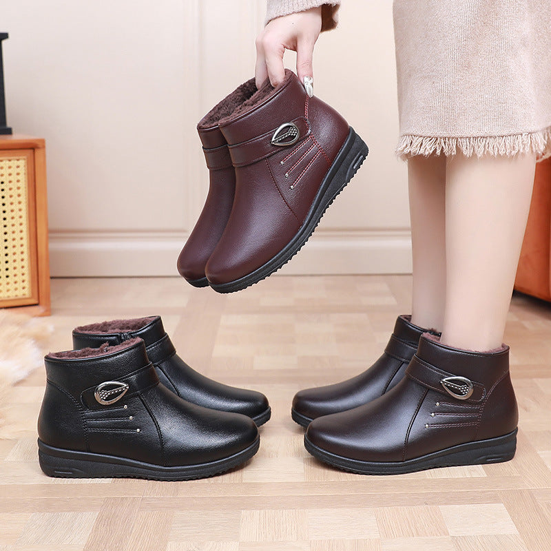 Botas quentes para mães no outono e inverno